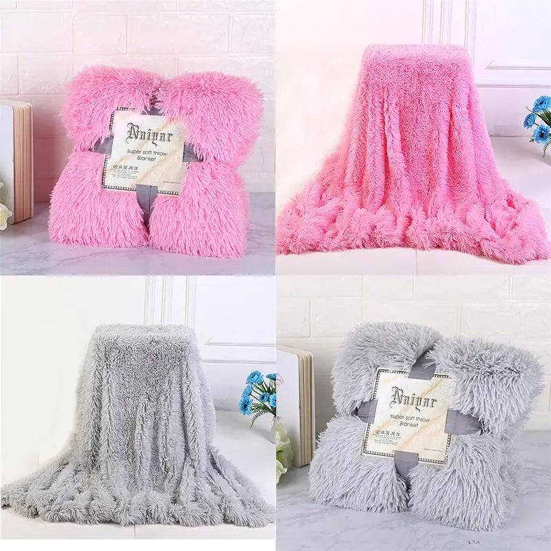 Soft Fuzzy Fur Faux Blanket