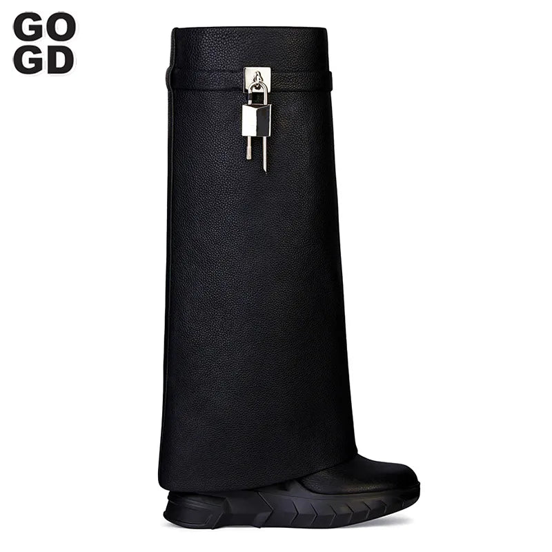 Lock Y2k Knee Boots